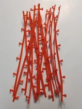 (16 Pieces) Aurora AFX Orange Slot Car Track Guardrails.