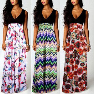 Hot-Womens-Boho-Floral-Summer-Beach-Maxi-Long-Skirt-Evening-Cocktail-Party-Dress