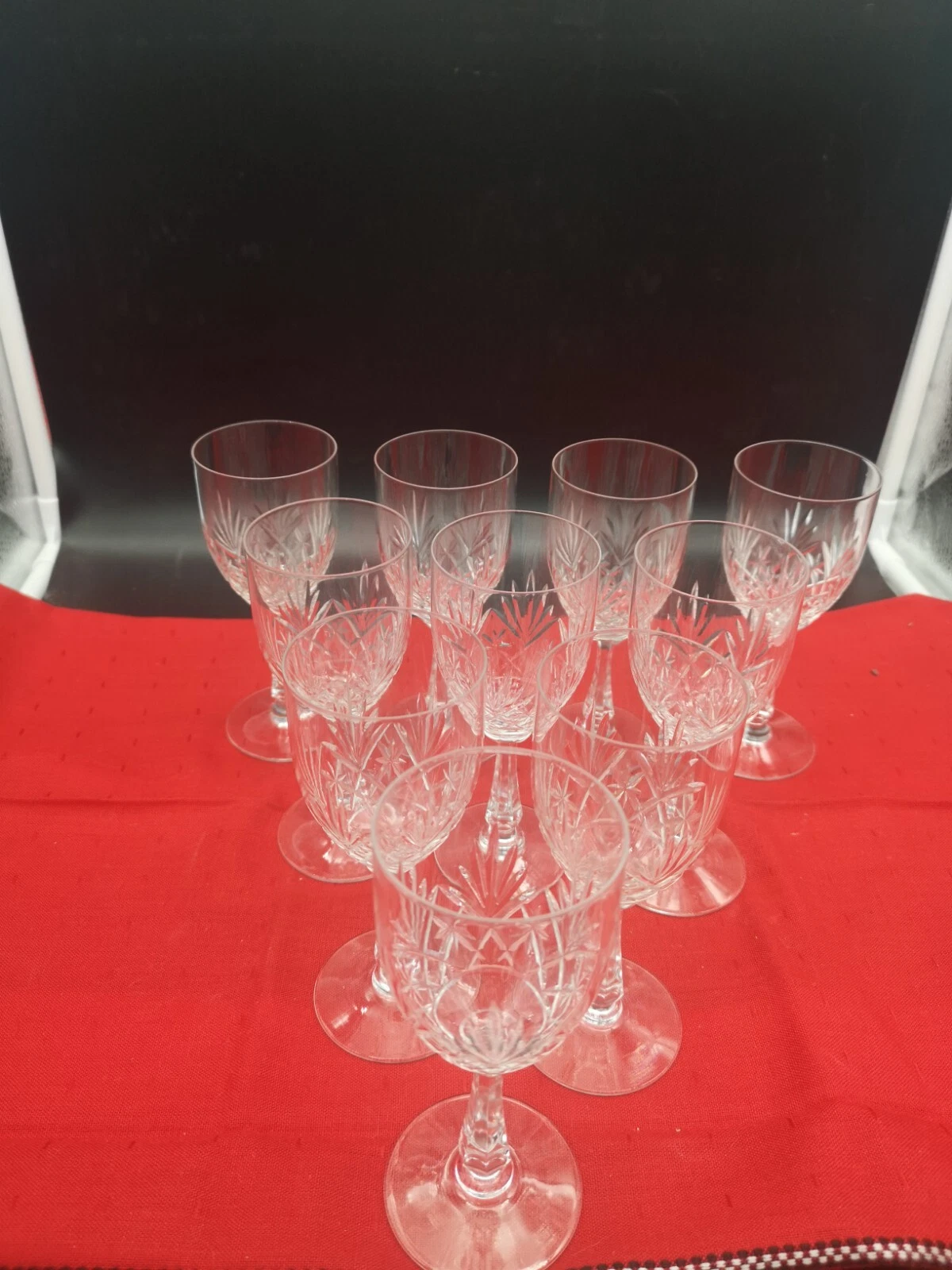 Saint Louis Crystal 10 Red Wine Glasses