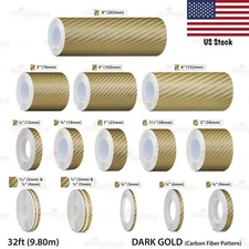 Vinyl Pinstriping Pin Car Styling Adhesive Tape Sticker CARBON FIBER DARK GOLD