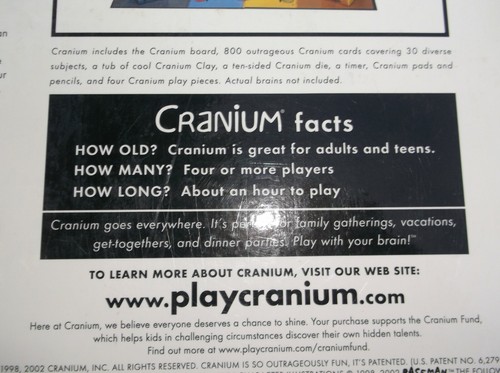 CRANIUM BOARD GAME BRAIN GAME TEENS TO ADULTS TEAM GAME PRE-OWNED EDUCATIONAL - Picture 6 of 11