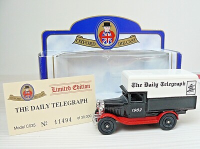 OXFORD DIECAST C035 - CHEVROLET - DER TÄGLICHE TELEGRAPH - CoA & MiB