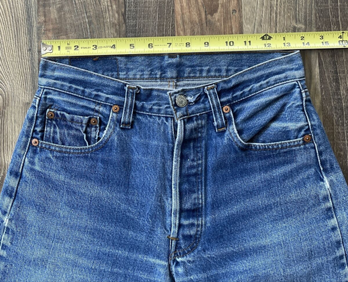 Levi's 501 Redline Selvedge Blue Jeans tatsächliche Passform ist W27 L29 - Bild 2 von 17