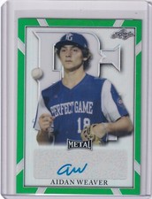 Aidan Weaver 2021 Leaf Perfect Game Plate & Proof Autos 1/1
