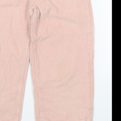 Pantalon Capri Fille John Lewis 7 Ans - Coton Rose Velours Côtelé - Taille Régulière
