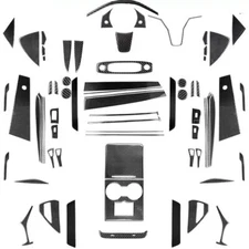 71Pcs Real Carbon Fiber Whole Set Interior Exterior Trim For Model Y 3 2017-2022