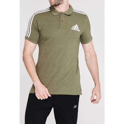 adidas 3 stripes logo polo shirt mens