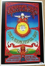 Tom Constanten signed 12x18 Replica 1969 Grateful Dead Concert Poster PSA/DNA