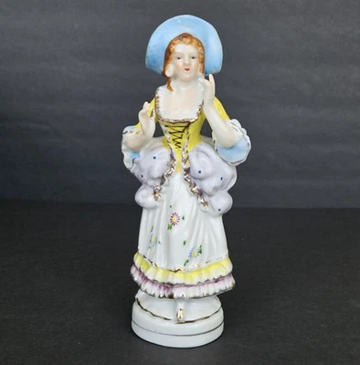 Vintage Victorian Lady Porcelain Figurine Hand Painted Japan - Image 1 of 4