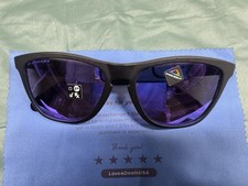 NEW OAKLEY OO9013-H655 FROGSKINS BLACK PRIZM MIRRORED AUTHENTIC SUNGLASSES 55-17