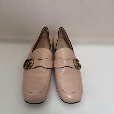 GUCCI Women's Loafers GG Marmont Leather Pink EU37/US7 110376c