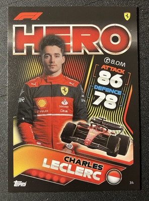 Charles Leclerc #34 Ferrari - 2022 Topps Turbo Attax Formula 1 F1 Card - CLEAN