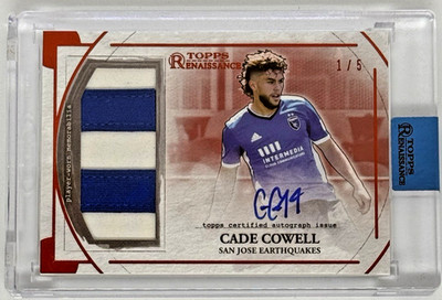 Cade Cowell - MLS Renaissance 2022 Auto Relic Player worn card 1/5