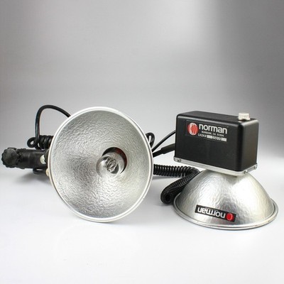 Set of 2 - Norman - LH-2K Lamphead + 5'' Reflector + Cords - Untested