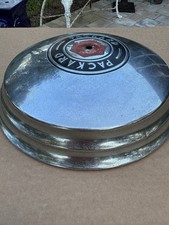 1948-50 Packard Dog Dish Hubcap Red Hex Vintage Automobilia Garage Shop Wall Art