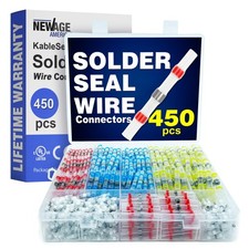 Solder Seal Wire Connectors 450pcs AWG 26-10 Marine Heat Shrink Waterproof Butt