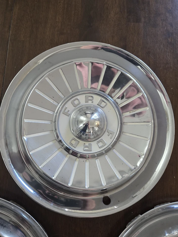 1957 1958 1959 Ford Thunderbird Wheel Covers Hub Caps - Image 4 of 4