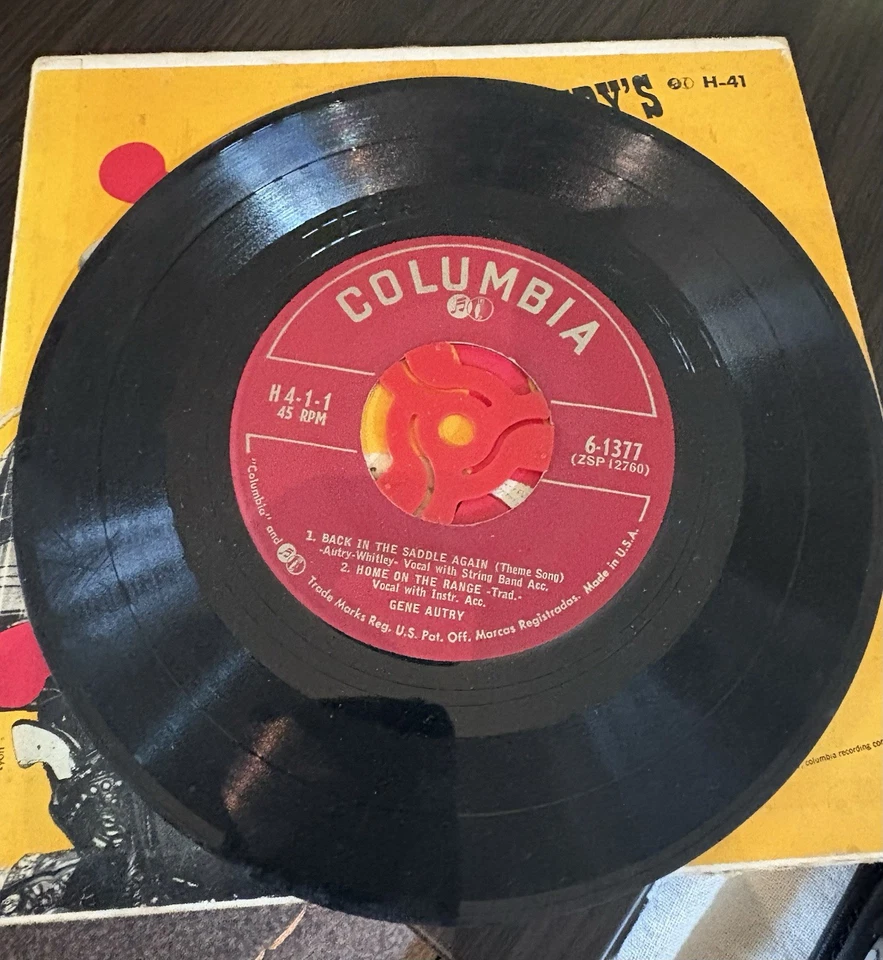 Джин Отри вестерн классика 45 об/мин виниловые пластинки Columbia 1947 - Изображение 4 из 4