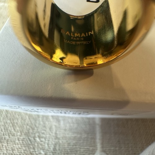 Neu mit Etikett Balmain | Statement-Ring Messing Metall und Canvas Monogramm Small 350 $ - Bild 7 von 9