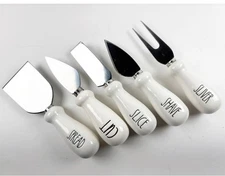 Rae Dunn Cheese Knives Knife ~ Slice Shave Spread Cut Sliver ~ Weighted Ceramic