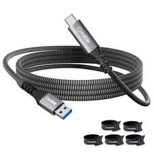 USB 3.1 A to C Cable 10FT, 10Gbps Data Transfer and 60W 3A Fast 10 Feet 