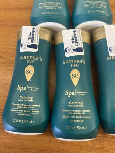 (LOTTO DI 5) Summer's Eve Spa lavaggio quotidiano intimo calmante lussuoso detergente 12 oz - Foto 3 di 10