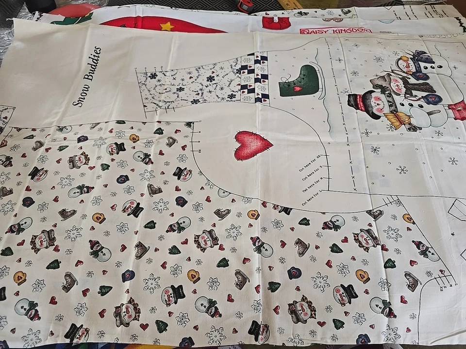 Chaleco de tela de algodón Marcus Bros. Dianna Marcum Snow Buddies corte y costura de panel Foto 2 de 4