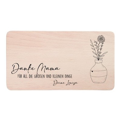 Personalisiertes Holzbrettchen | Danke Mama