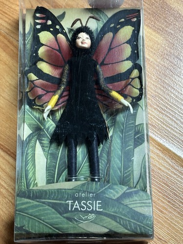 Atelier Tassie Fee Puppe Miniatur bewegliche flexible Figur 5" Handarbeit NEU - Bild 1 von 3