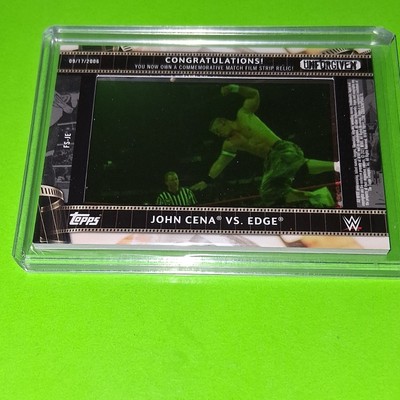 Topps 2021 WWE John Cena Edge #FS-JE Match Film Strips Unforgiven Relic Card