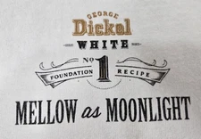 George Dickel White Corn Whisky Mellow As Moonlight T-Shirt Adult Large White