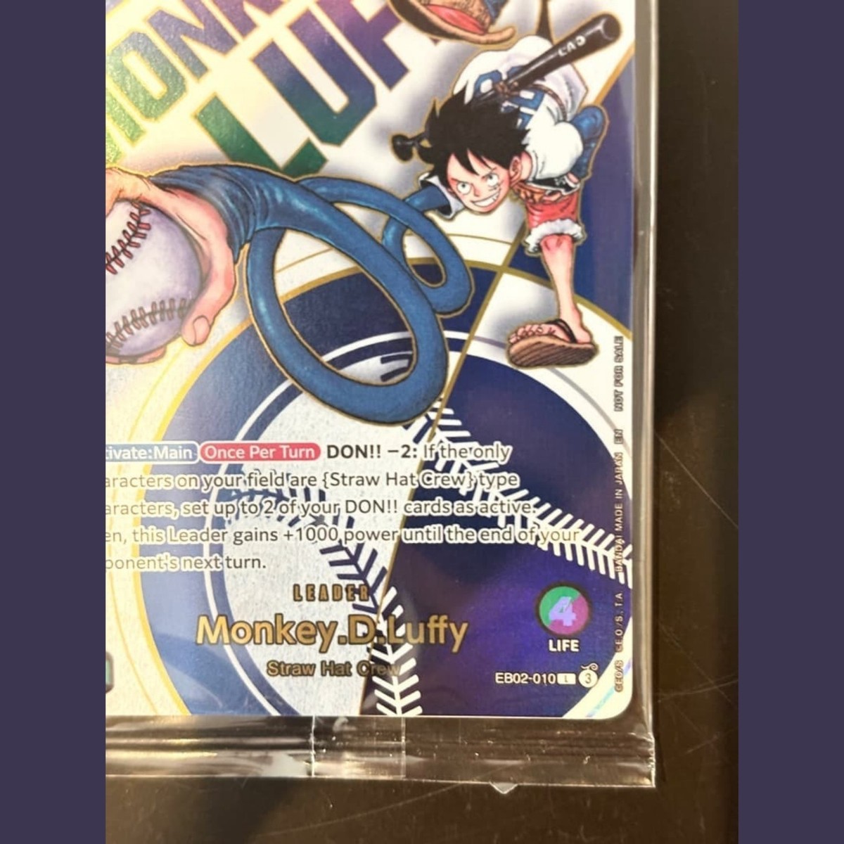 SEALED Monkey. D. Luffy EB02-010 Los Angeles Dodgers x ONE PIECE