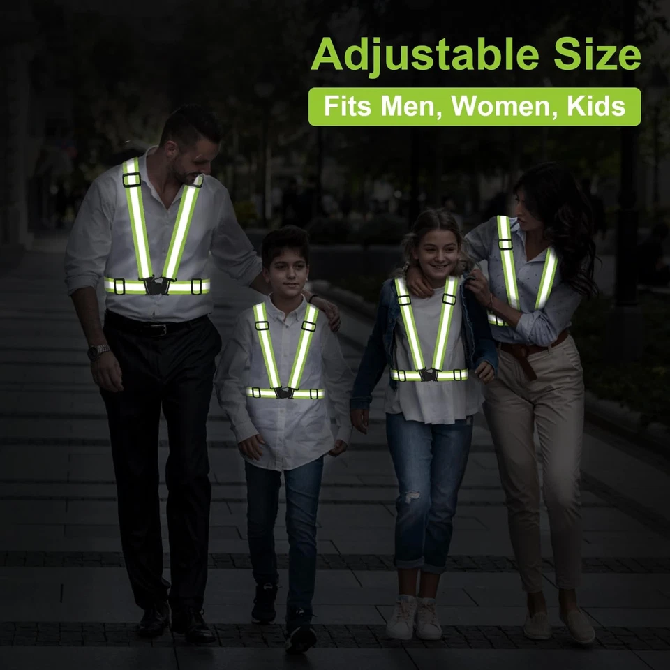 Reflective Vest Running Gear, 2Pack High Visible Safety VES for Cycling Joggi... - Image 4 of 4