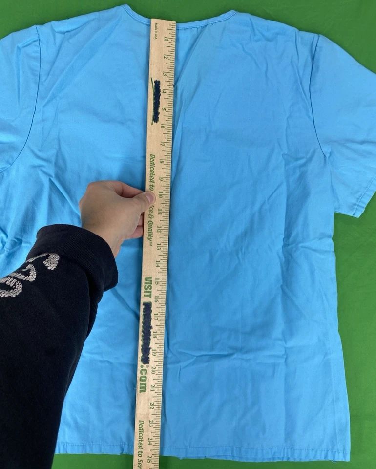 Medium Blue Simply Basic Scrub Top - Image 3 of 4