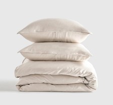 NWOT Quince Organic Bamboo Sand Duvet  2 Shams Set Full/ Queen  876 