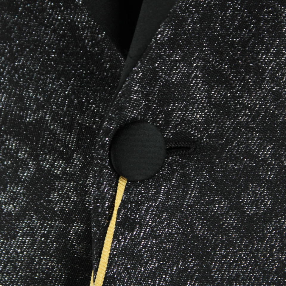 Chaqueta de cena Canali nueva con etiquetas mezcla de lana talla 52R (42R EE. UU.) en cachemir negro y plateado Foto 2 de 4