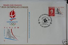 ENVELOPPE PREMIER JOUR FRANCE 1991 J.O. ALBERTVILLE 92
