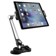 Luxitude 2-in-1 Tablet & Phone Holder Stand E-Reader Tablets Suction Cups & 360