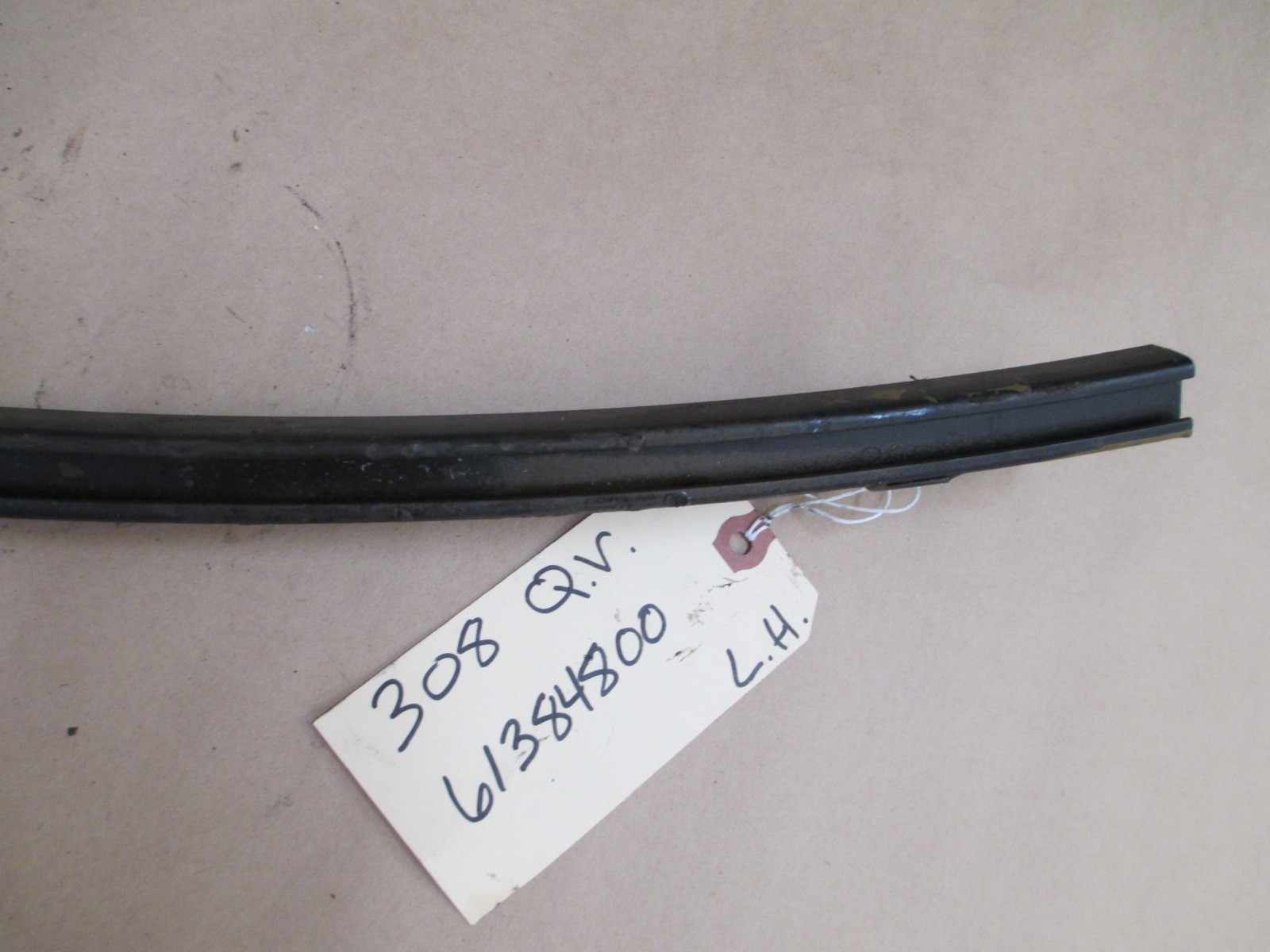 Ferrari 308 LH Door Glass Guide # 60292307