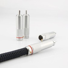 4pcs Aluminium Case RCA Rhodium Plated Connector Plug for HiFi Audio Cable DIY