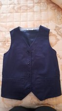 PRIMIGI KIDS ELEGANT BLUE/GREY CEREMONIAL CASUAL VEST, 7/8 YEARS