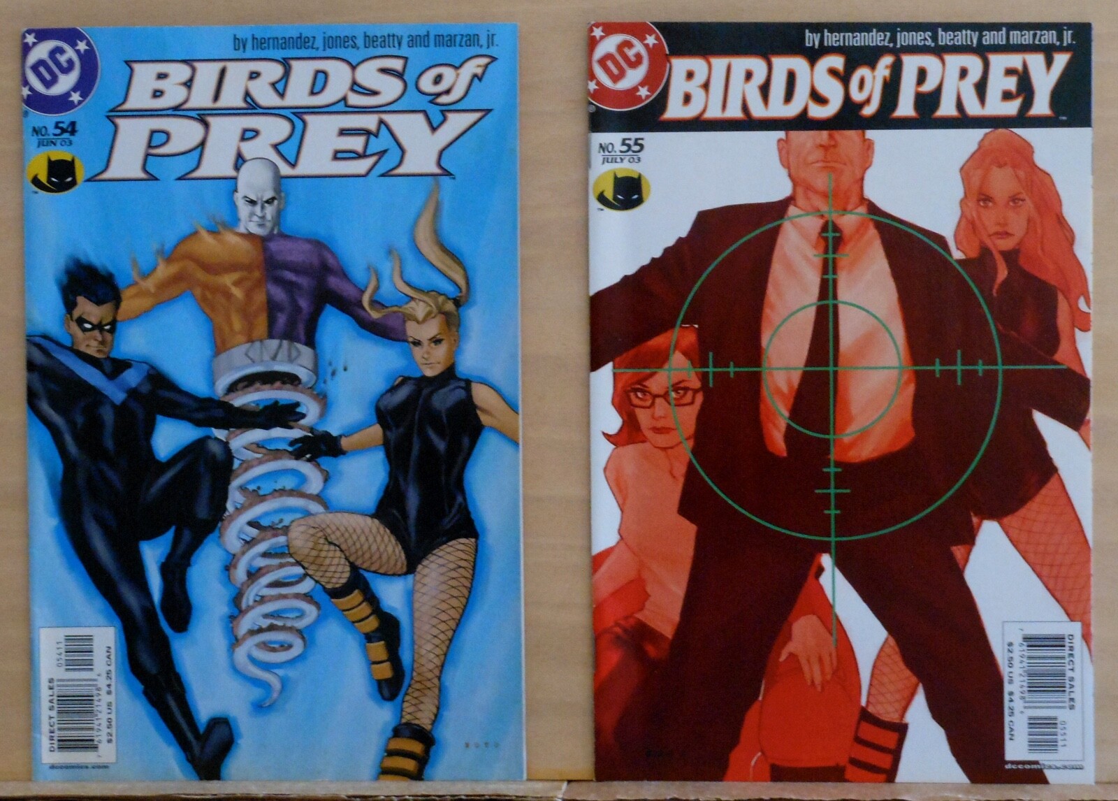 Lot of 2 Birds of Prey #54 & #55 - 2003 DC - Nightwing & Metamorpho - NM (9.2)