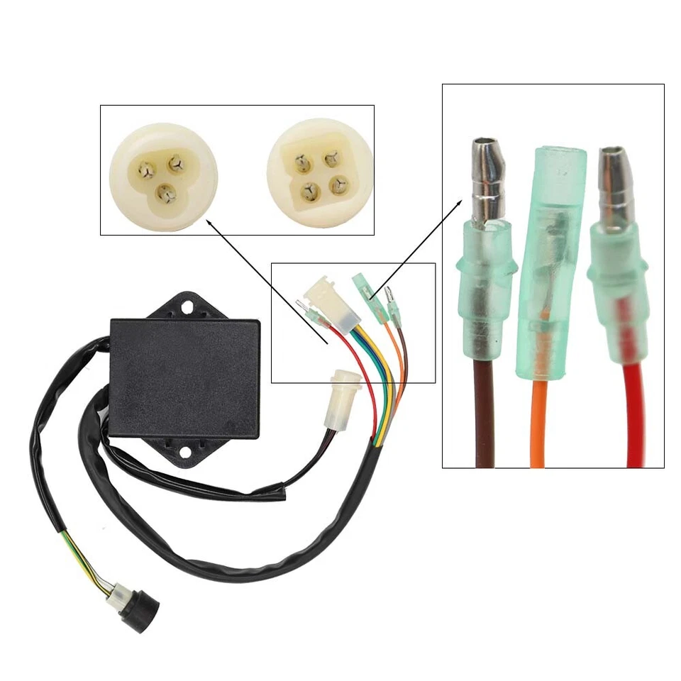 Para Yamaha Big Bear 350 YFM350FW, Moto 4 350 YFM350ER Ignitor CDI Box 1987 1988 - Imagem 2 de 4