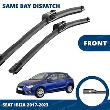 Front Windscreen 26" 16" Flat Aero Wiper Blades Pair for Seat Ibiza 2017-2024