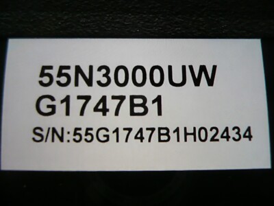 Working Television Parts from 2018 Hisense 55'' TV 55N3000UUVW   55HGD (ALL)