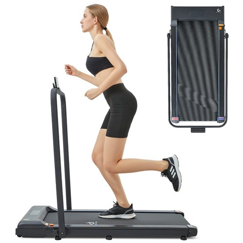 Treadmill Walking Running Pad Foldable Electric Under Desk Portable Handle Bar - Picture 13 of 17