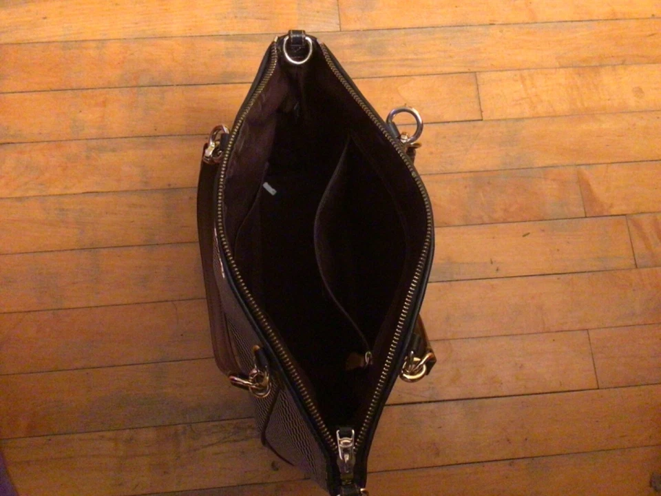 Bolso de Mano Coach New York Negro/Marrón Cuadros Latón Nº1661 F57244 Foto 4 de 4