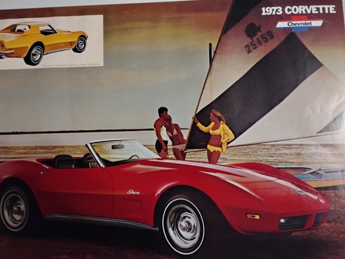 1973 Corvette Dealership Showroom Poster Chevrolet