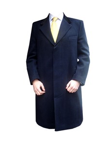 navy blue overcoat