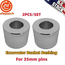 2PCS Excavator Bucket Bushing For John Deere Kubota Takeuchi Bosses Cat 35MM